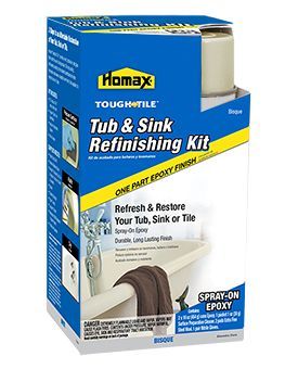 Homax Tough As Tile Tub & Sink Refinishing Kit.  You no longer have to live with your old, stained or discolored tub or sink. You