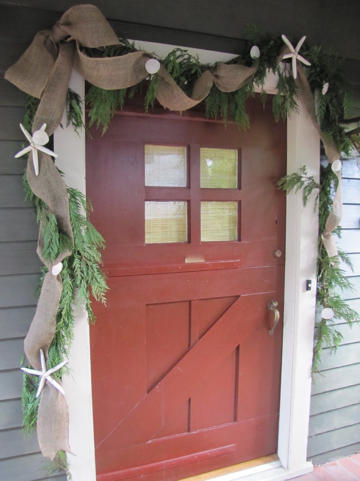 Homemade Beauties By Heidi: Coastal Christmas: Front Door Design