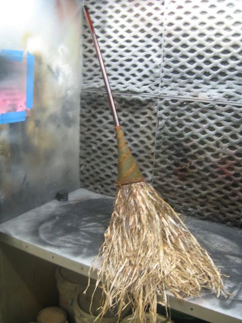 How to turn an ordinary broom into a deluxe witches broom like the one in Wizard of Oz