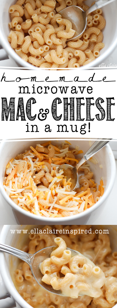 Make a single serving of homemade Macaroni and Cheese in your microwave! This is the best recipe! So quick and easy to make