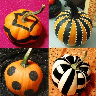 mini painted pumpkins for the kids to do