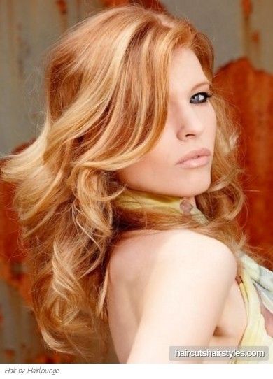red hair with orange and blonde highlights | Glam Blonde Hair Highlights