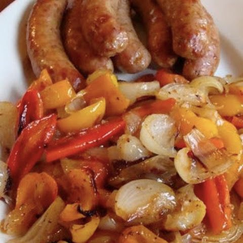 Roasted Sausages, Peppers, and Onions -   Sausage and Potatoes with Onions and Garlic