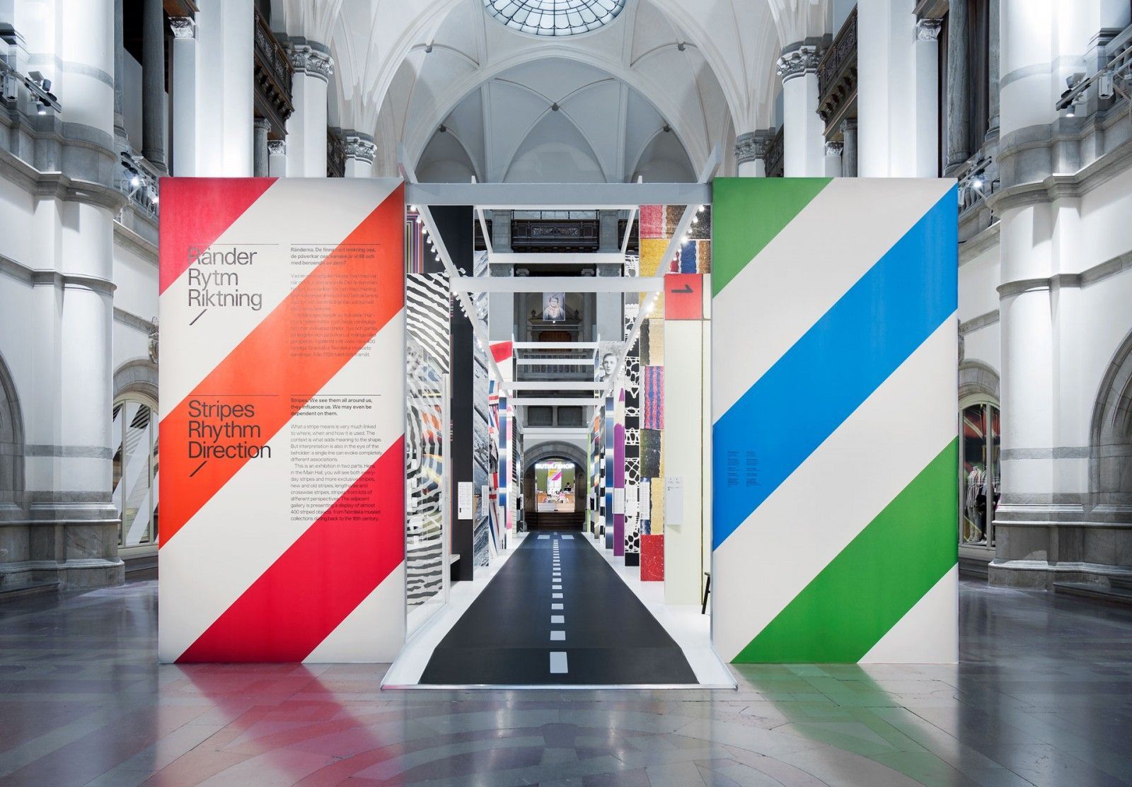 -Stockholm Designabb- Stripes, Rhythm, Direction Nordiska museet wears its stripes with pride, and finds a new direction
