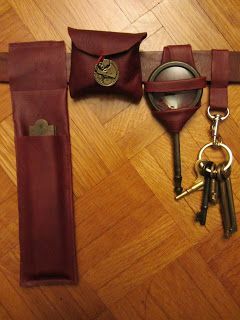 The Steam Wenchs Salon: Simple Steampunk Leather Stitchery – How to make simple cases to attach gadgets to your belt.