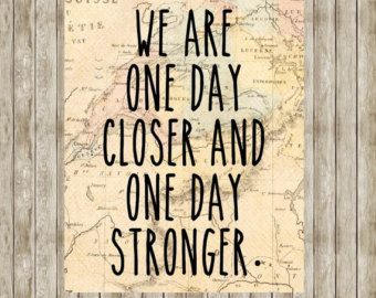 This is perfect. Just remember that although you are not together, every day you are just one more day closer to seeing each