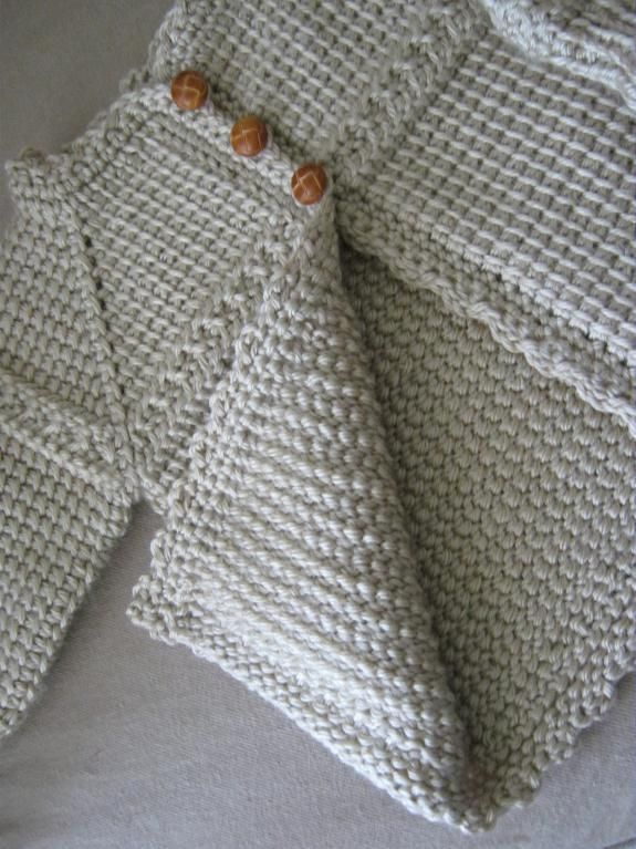 Tunisian Crocheted Baby Sweater by CarlaJC | Crocheting Ideas