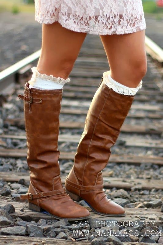 Amazing long brown boots with white socks for fall Fun and Fashion Blog