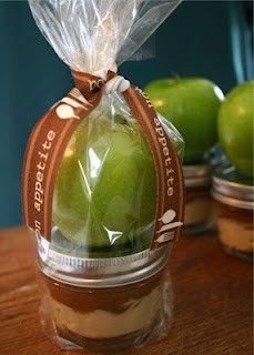 Apples with caramel cream cheese dip – put dip in mason jar and include a whole apple for a cute gift!