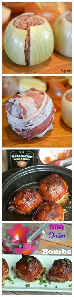 BBQ Onion Meatball Bombs – beef dinner recipe