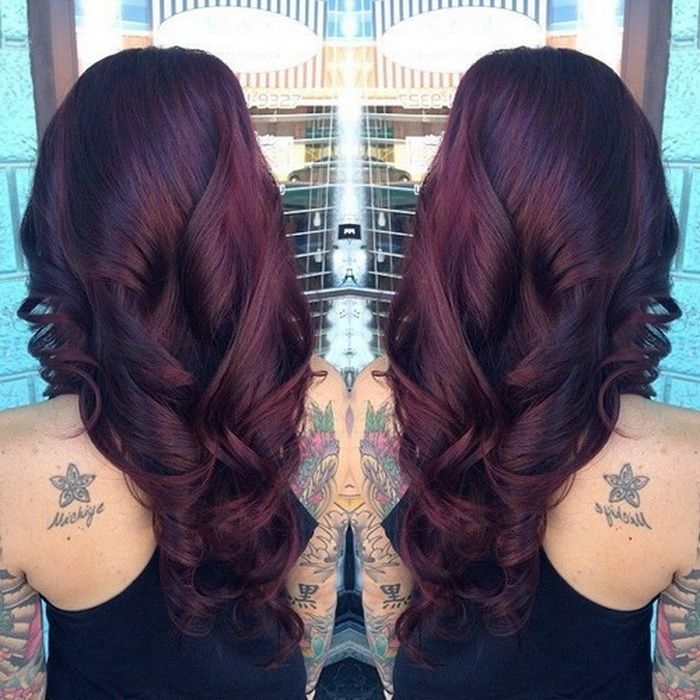 Black Cherry Hair Color with Culrs