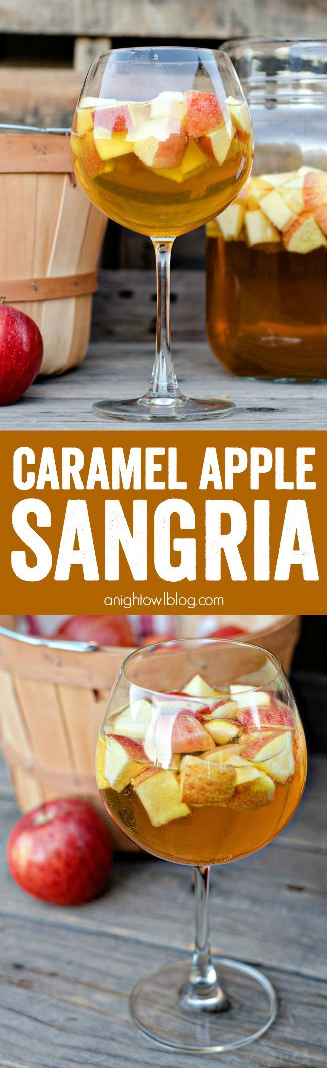 Caramel Apple Sangria – a delicious combination of your favorite flavors for fall in one delicious drink!