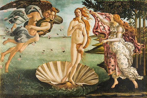 Color Enhanced Print of 1469 Sandro Botticelli – The Birth of Venus