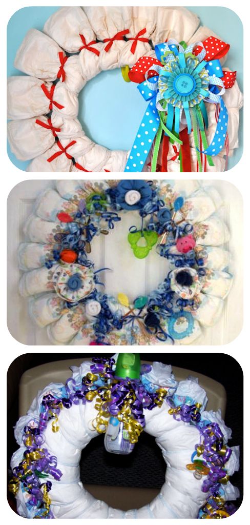 Baby Shower Diaper Wreath -   Deco Mesh Christmas Wreath Ideas