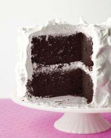 Devils Food Cake with Fluffy Frosting Recipe