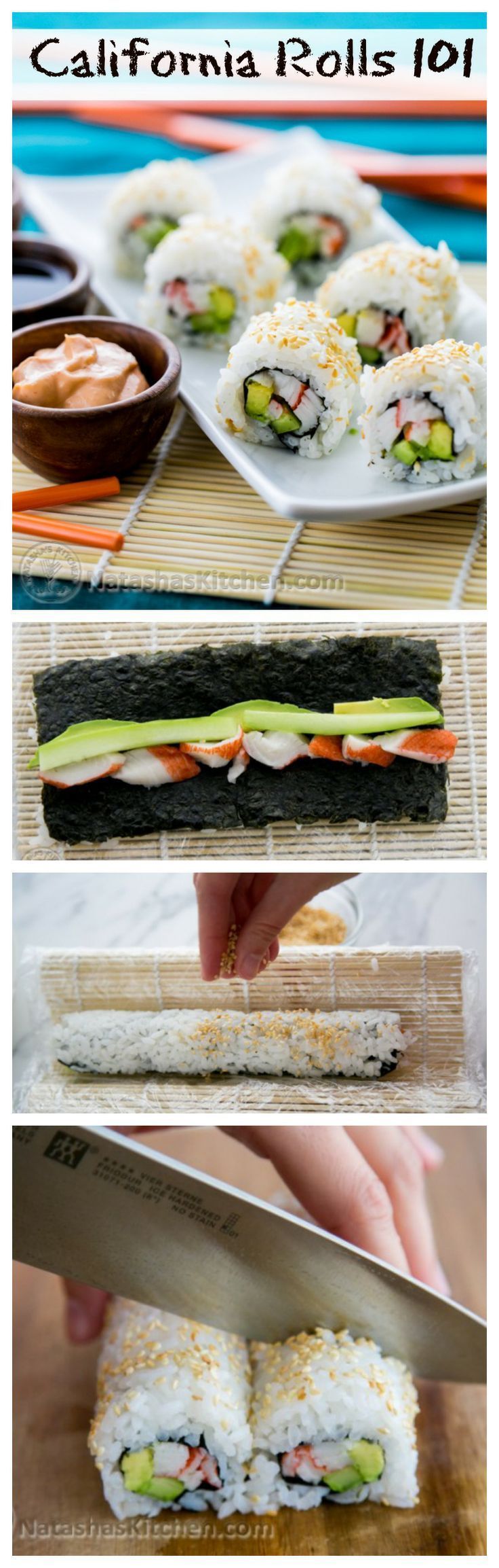 Everything you need to know to make the best California rolls: Perfect sushi rice, dips, sauces and secret techniques! A full