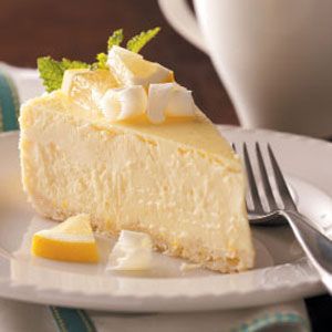 Lemony White Chocolate Cheesecake – This is a sinfully Delicious dessert; well worth the time and effort that it takes to make. It