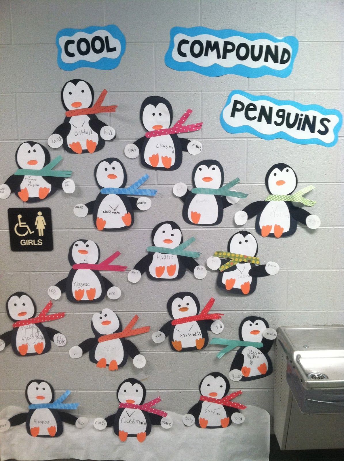 Life in First Grade Blog: “Cool Compound Penguins” (use in the winter while teaching compound words)