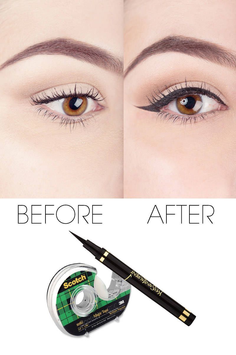 Liquid Eyeliner Tips – Scotch Tape Tips to Perfect Your Liquid Eyeliner – Elle