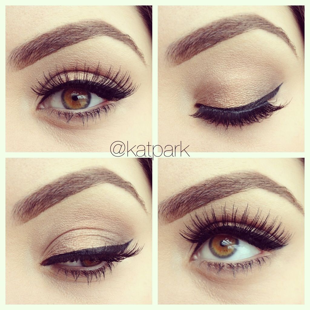 LOVE everything about this. Amazing brows, perfect winged liner, and full false lashes.