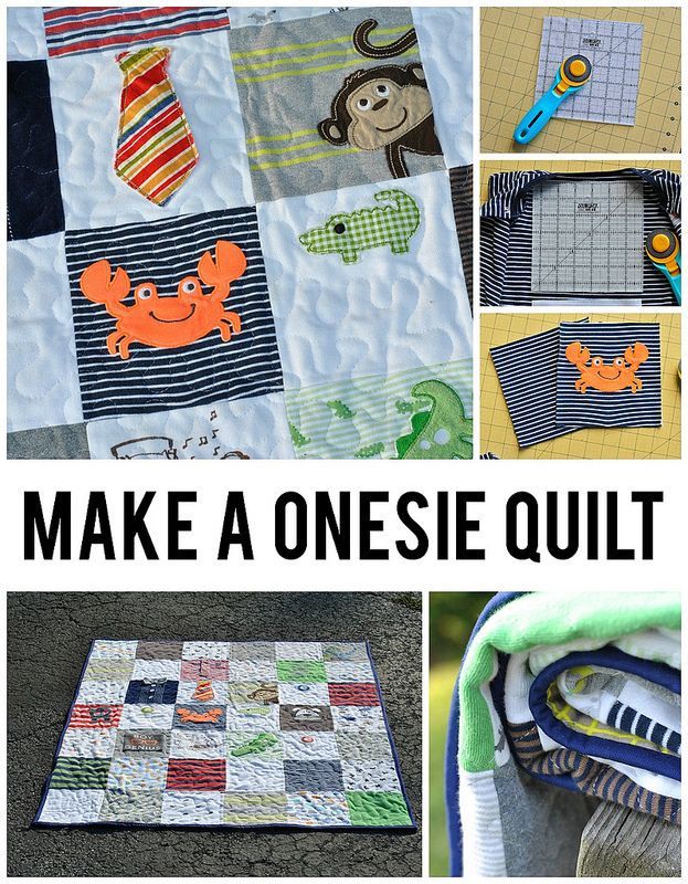 Make a Onesie Quilt – cute way to save all those baby clothes in a quilt – full tutorial