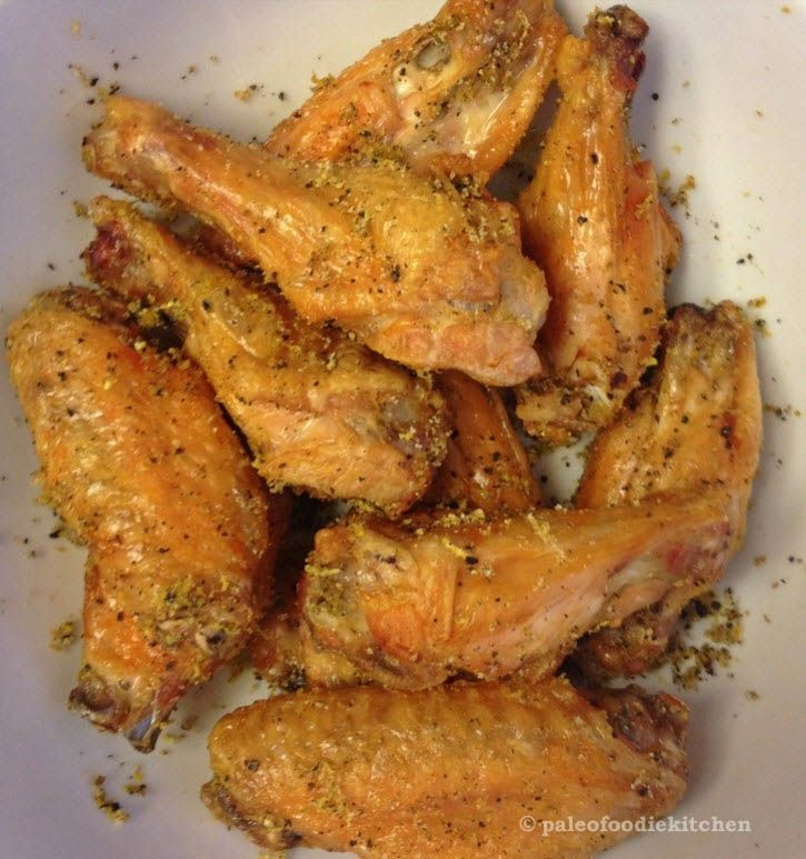 Oven baked chicken wings with a homemade lemon pepper seasoning – The lemon seasoning  makes these wings taste incredibly fresh. I