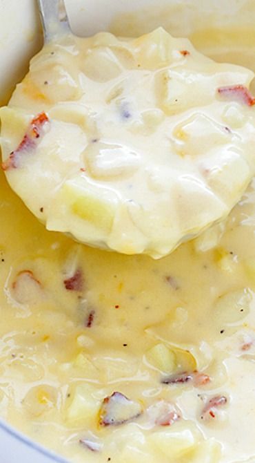Potato Soup Recipe ~ thick, creamy and delicious, and made healthier without heavy cream.