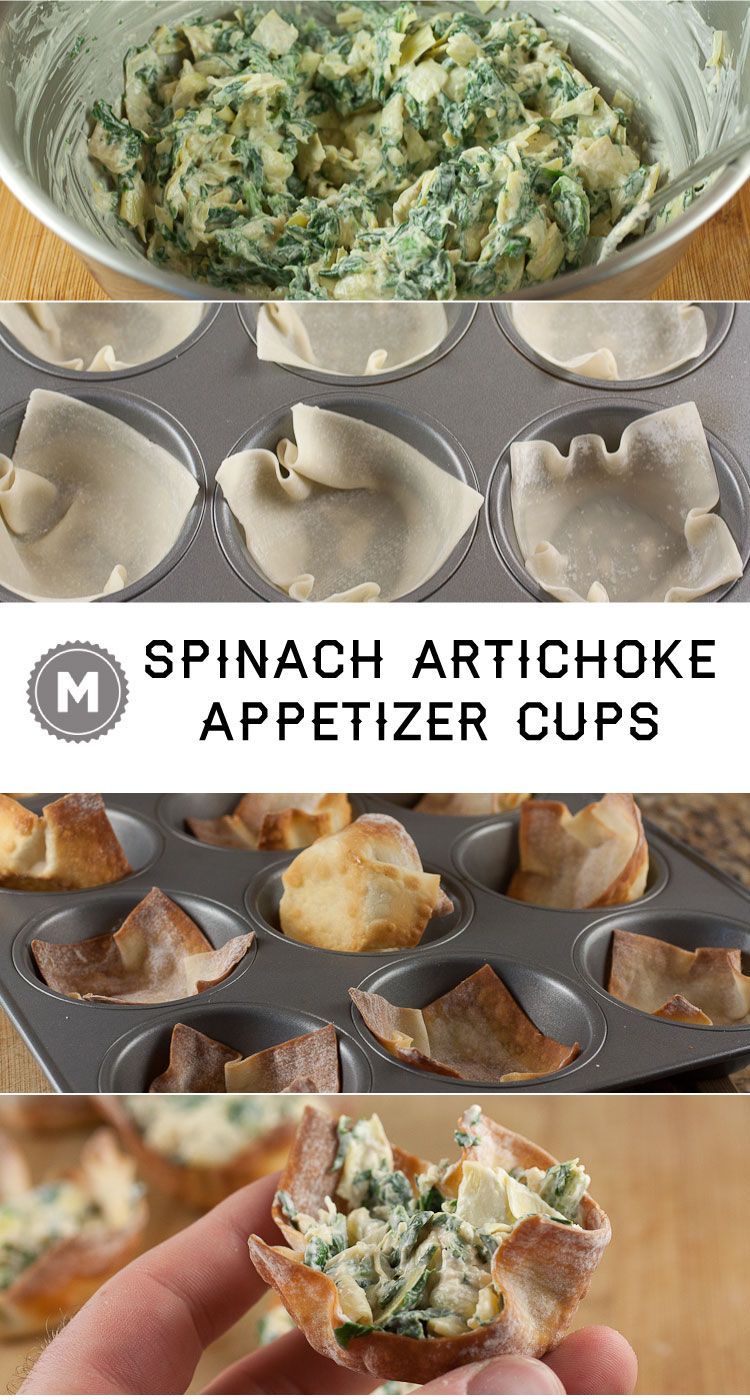 These simple little appetizer cups are perfect for any occasion. Who doesnt want spinach artichoke dip on the go?