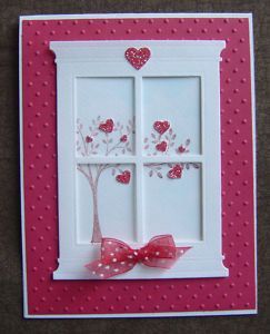 Valentine card using the Grand Madison Window die :-)