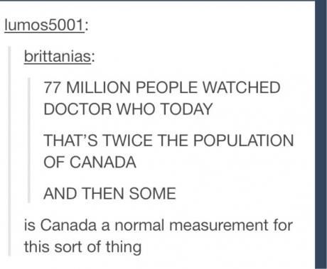 We measure things in Canadas.
