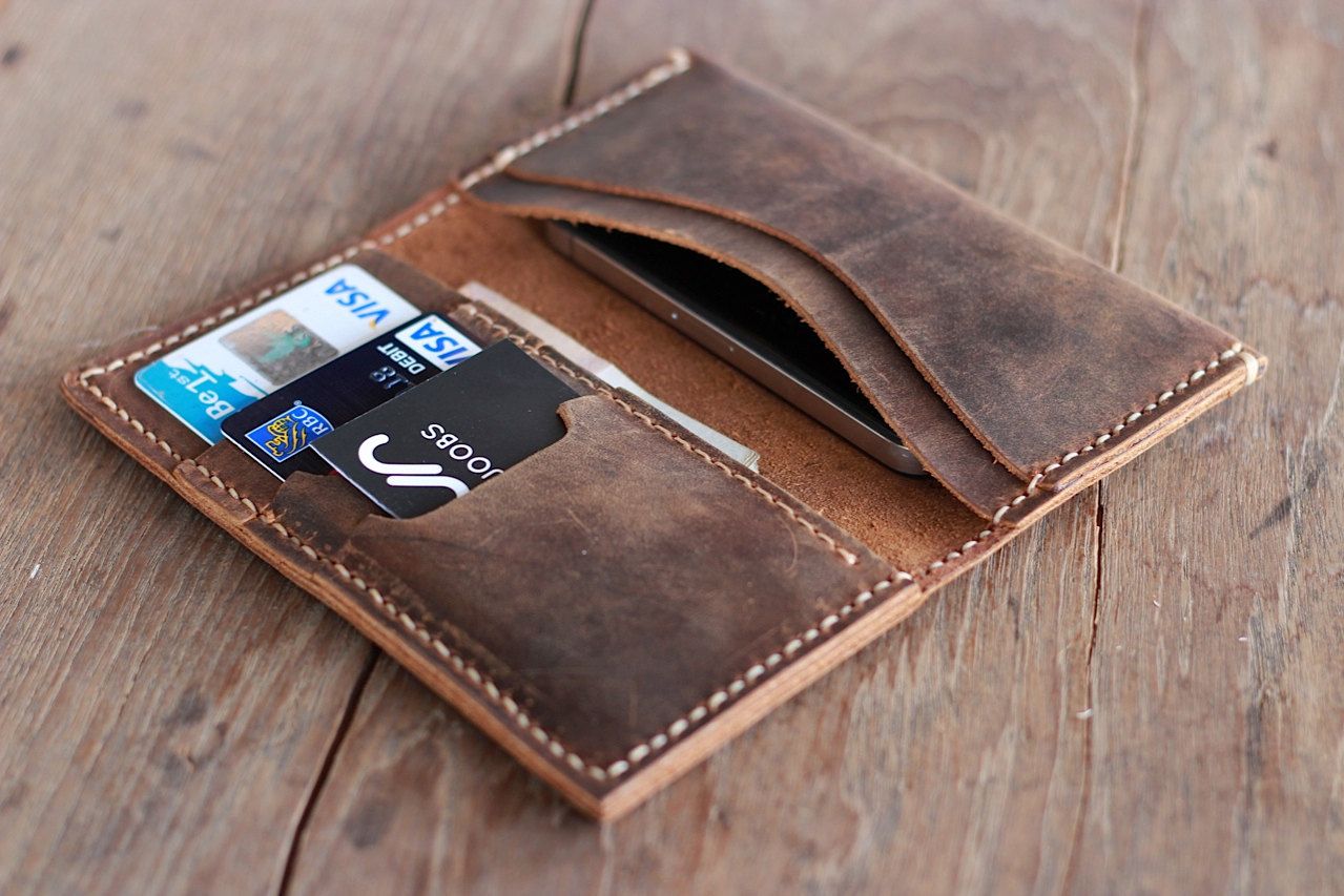 The Envelope Wallet Leather Wallet Case JooJoobs by JooJoobs -   Handmade Long Wallets