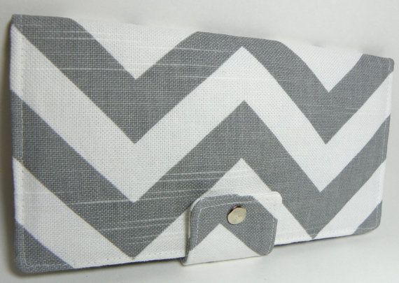 Handmade Long Wallet BiFold Clutch Chevron Zig by FaithOnEarth -   Handmade Long Wallets