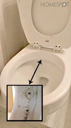 To get that weird mold that grows under the rim of your toilet, use vinegar and duct tape. -   31 Ways To Seriously Deep Clean Your Home
