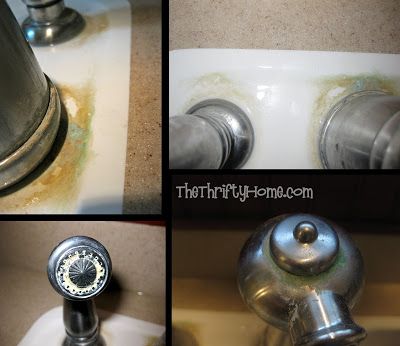 De-scale your faucets with the help of some paper towels and vinegar. -   31 Ways To Seriously Deep Clean Your Home