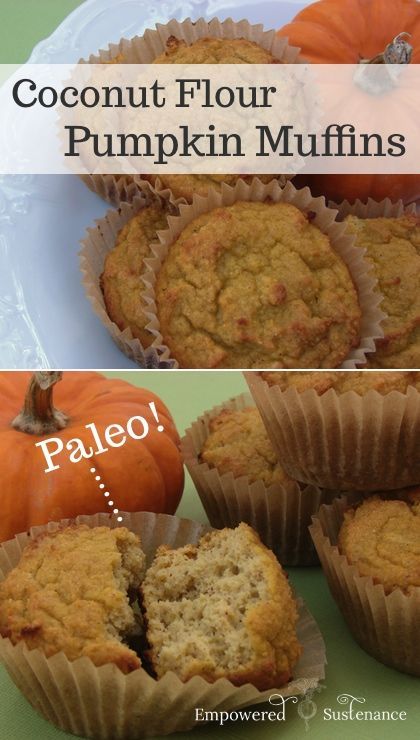 A recipe for paleo Coconut Flour Pumpkin Muffins. Only 10 minutes of prep required!