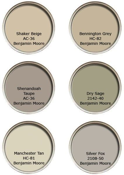 benjamin moore shenandoah taupe | Her suggestions for neutral paints by Benjamin Moore.