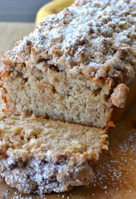 Cinnamon Crumb Banana Bread ~ This bread looks absolutely amazing! It came out moist and perfect..,,