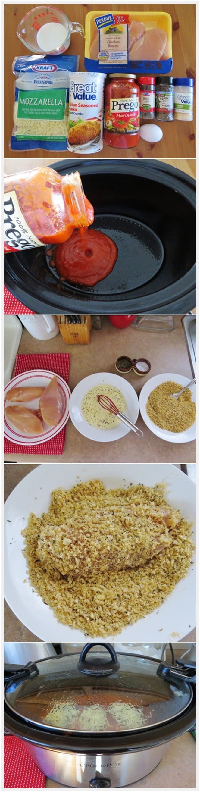 Crock Pot Chicken Parmesan