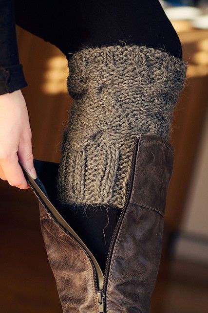 Cut part of the arm off of an old sweater to make boot warmers! ~ 31 Clothing Tips Every Girl Should Know