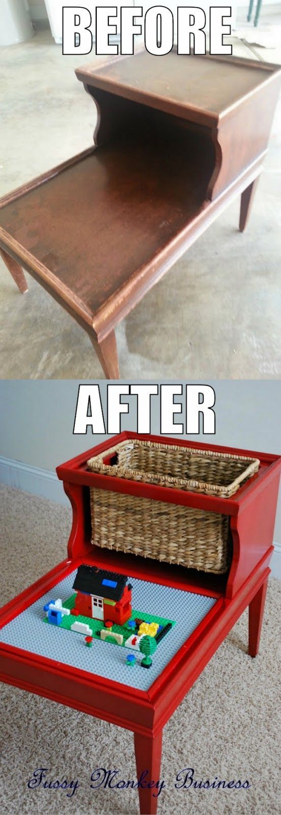 Genius idea for upcycling old furniture.