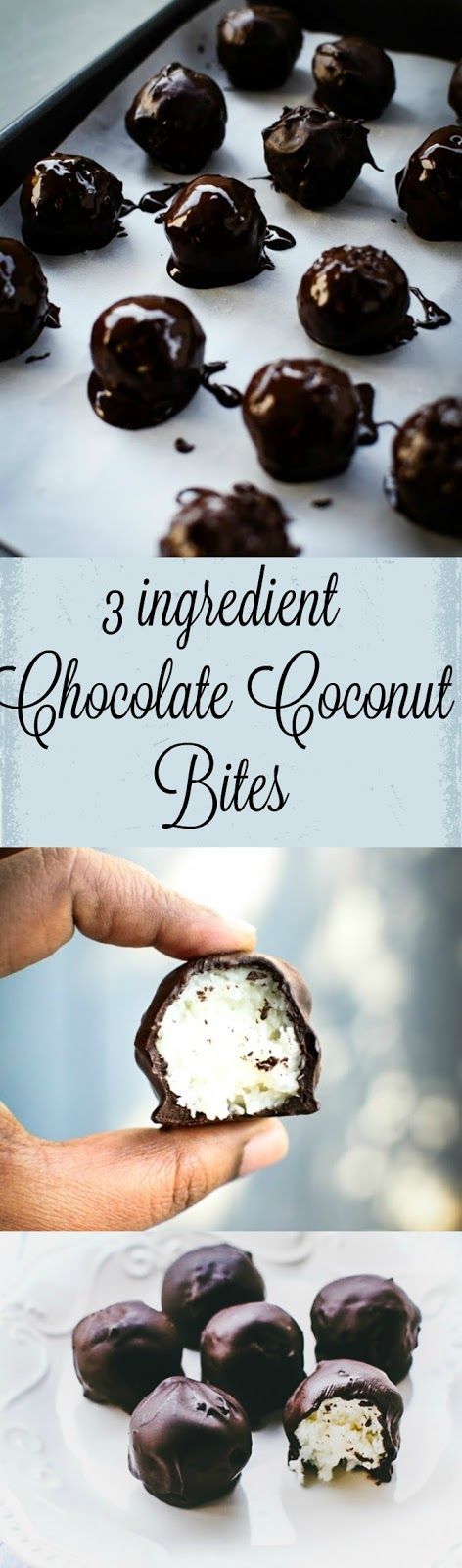 Guys, have an amazing and easy dessert for upcoming holiday season by making this 3 ingredient Chocolate Coconut Balls.