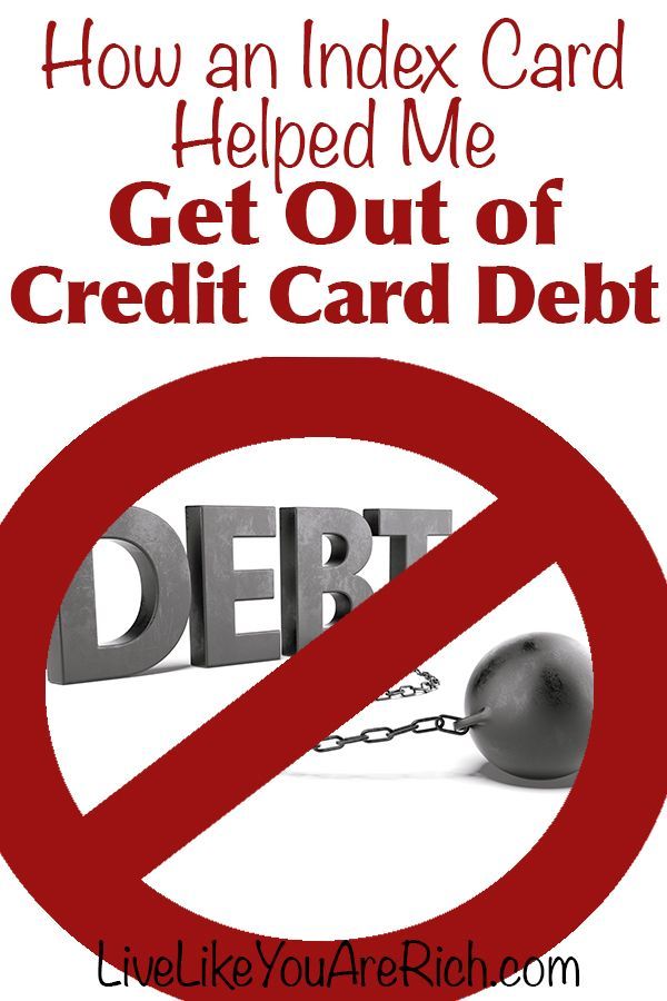 How an Index Card Helped Me Get Out of Credit Card Debt- Great real-life tips on how to get out of debt. #LiveLikeYouAreRich