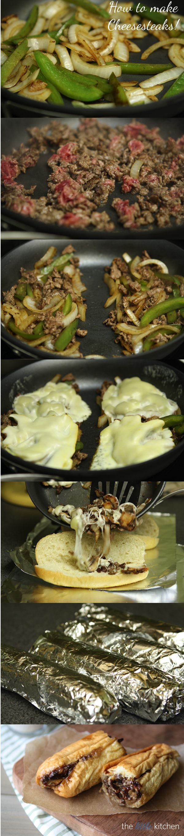 How make the BEST Cheesesteaks ever! {wrapping them in foil and putting them in the oven is the trick!}