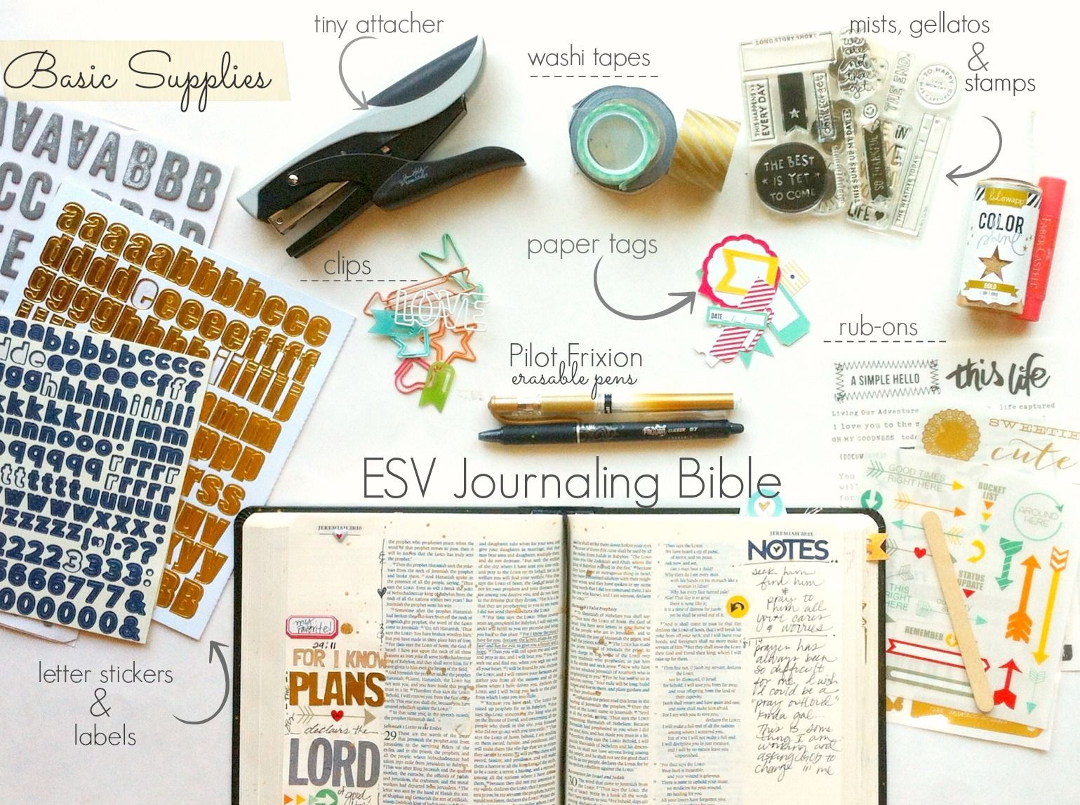journaling bible supplies