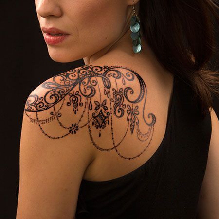 lace tattoos for women | 15 Lace Tattoos For The Woman In You