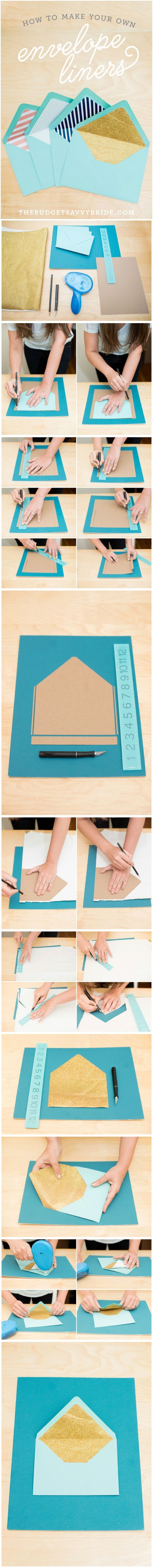 Line ’em up, send ’em out! #DIY envelope liners make any correspondence special.