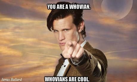 My reaction when I see someone with Doctor Who stuff or hear someone making a reference to Doctor Who.