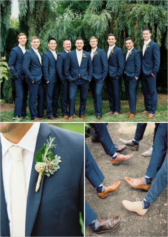 My wedding; Full wedding post (including budget breakdown). Check out: Groomsmen in blue, also the decor