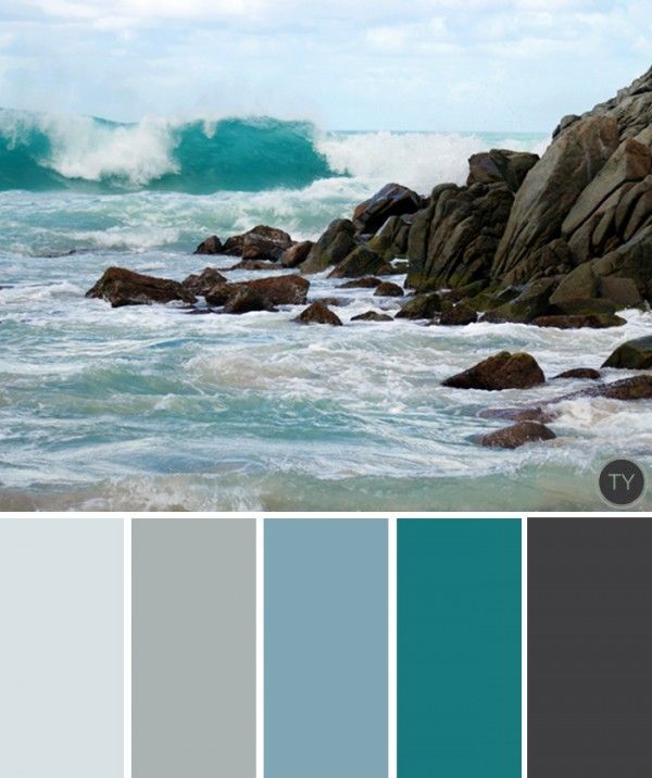 nautical blues and water hues palette
