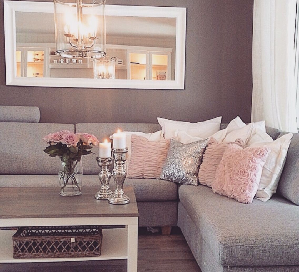 Not sure that josh would go for it, but the blush and metallic accents would be awesome with our gray and wood!